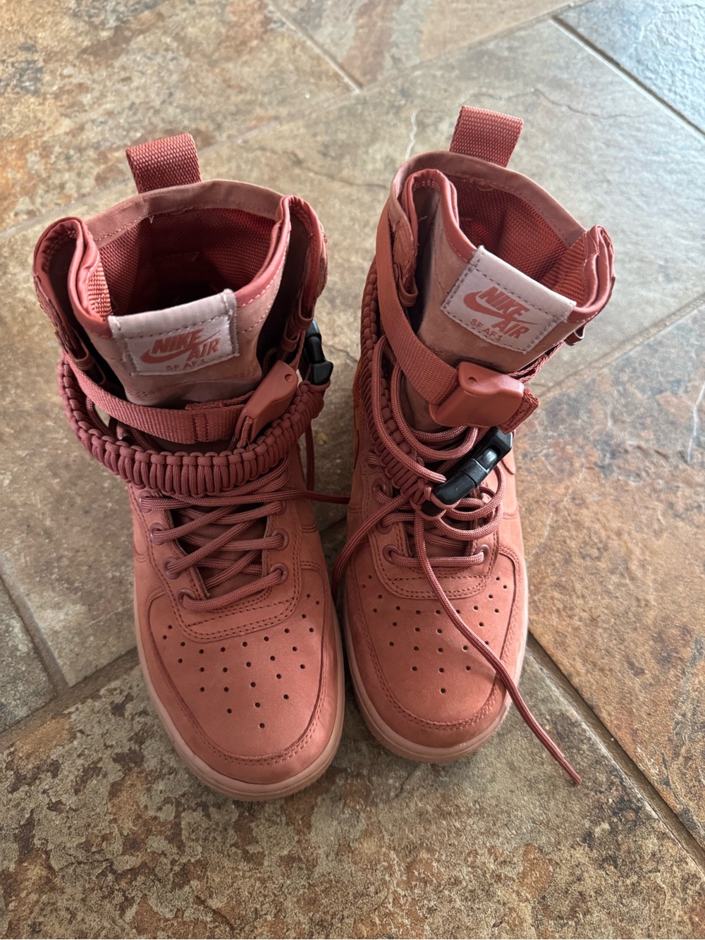 Nike Women's Lace-Up High Top Boots in Dusty Rose